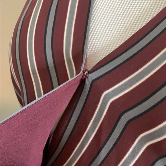 Chelsea28 Striped Long Sleeve Wrap Midi Dress NWOT Size Small - Picture 8 of 10